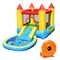 Kids Inflatable Water Slide Castle With Climbing Wall Splash Pool Outdoor Fun